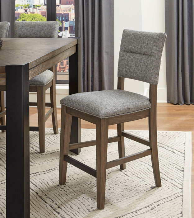 Cedar Fork - Dining Upholstered Counter Stool (Set of 2) - Smoked Arabica