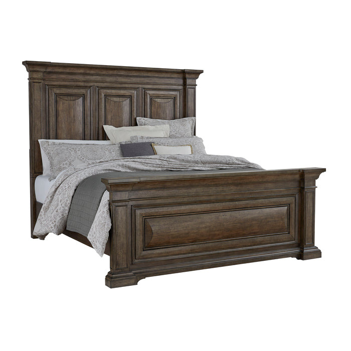 Woodbury - King Panel Bed - Cowboy Boots Brown