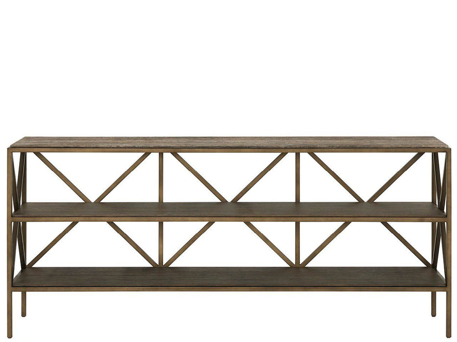 Montclair - Brindle Console - Light Brown / Dark Brown