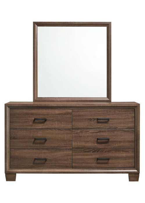 Brandon - Framed Dresser Mirror - Medium WArm - Brown