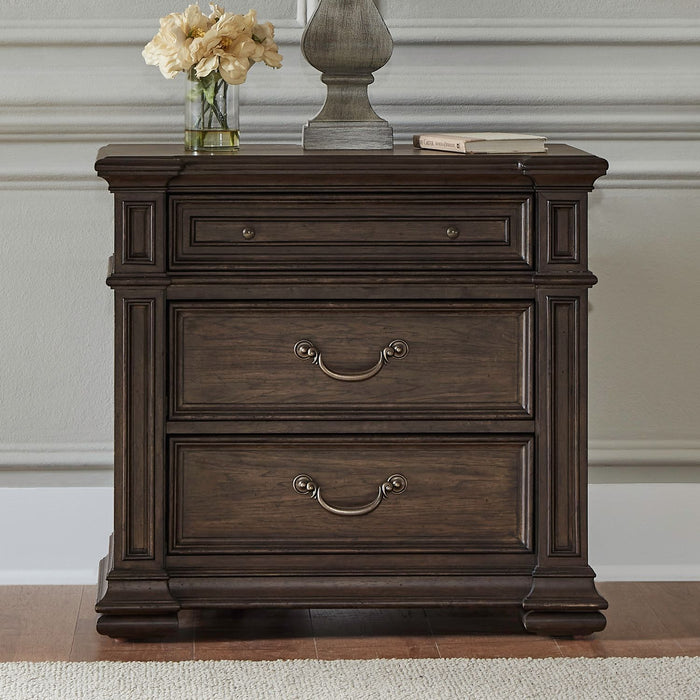 Provence Park - Nightstand With Charging Station - Brown