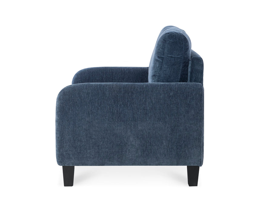 Everly - Velvet Loveseat - Blue