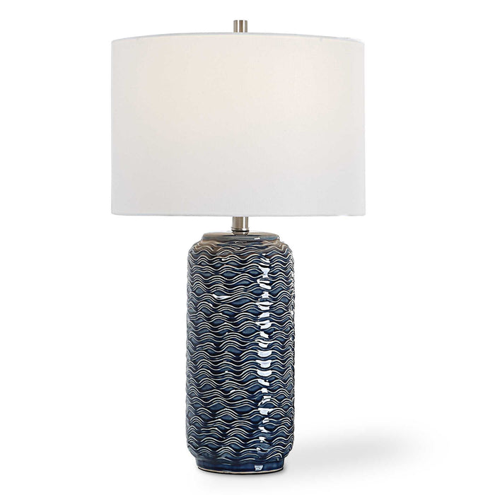 Table Lamp - Blue & White