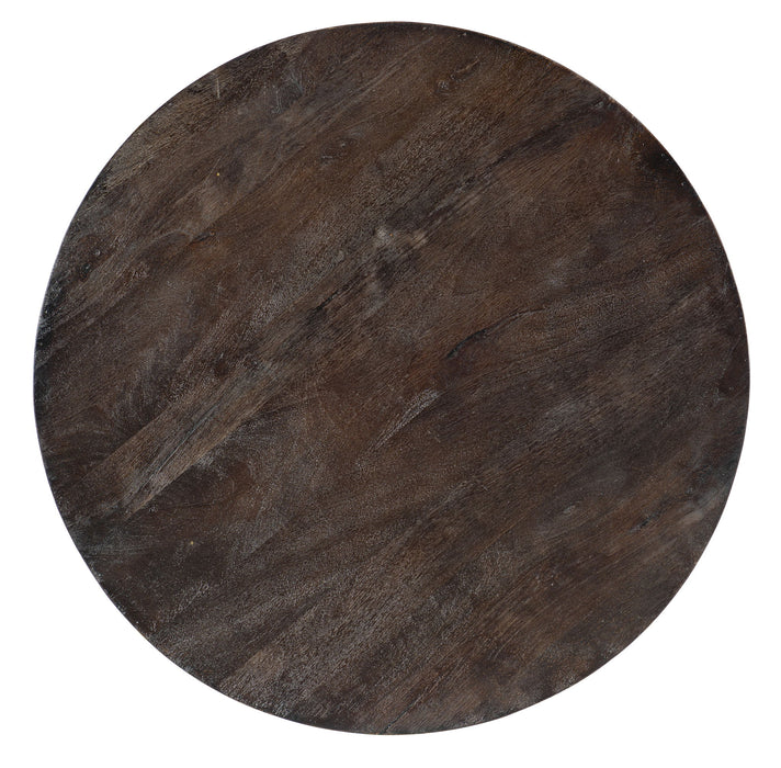 Commerce And Market - Carved Round Cocktail Table - Dark Brown