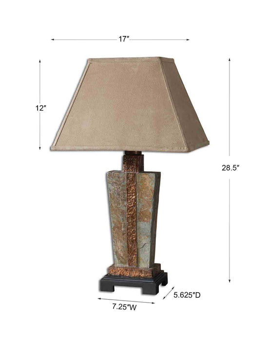 Slate - Accent Lamp - Light Brown