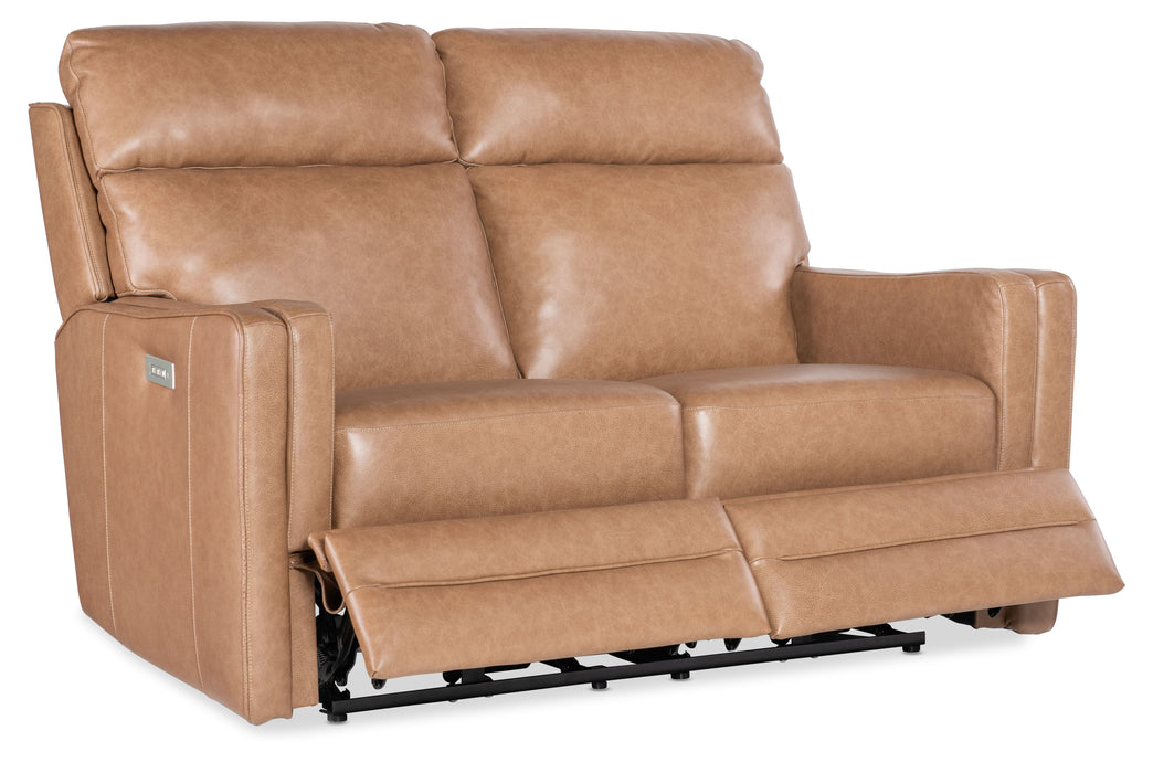 MS - Twain Zero Gravity Power Loveseat With Power Headrest And Lumbar - Light Brown