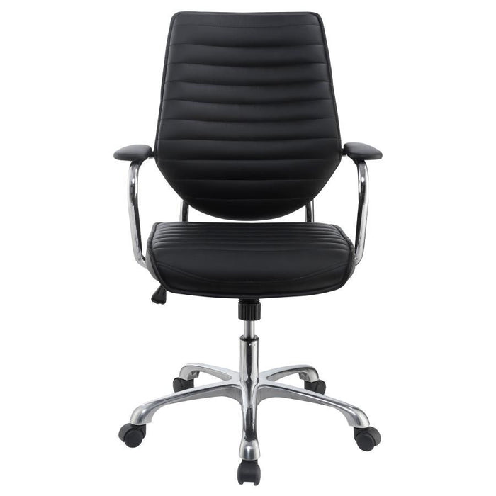 Chase - High Back Office Chair - Black And Chrome