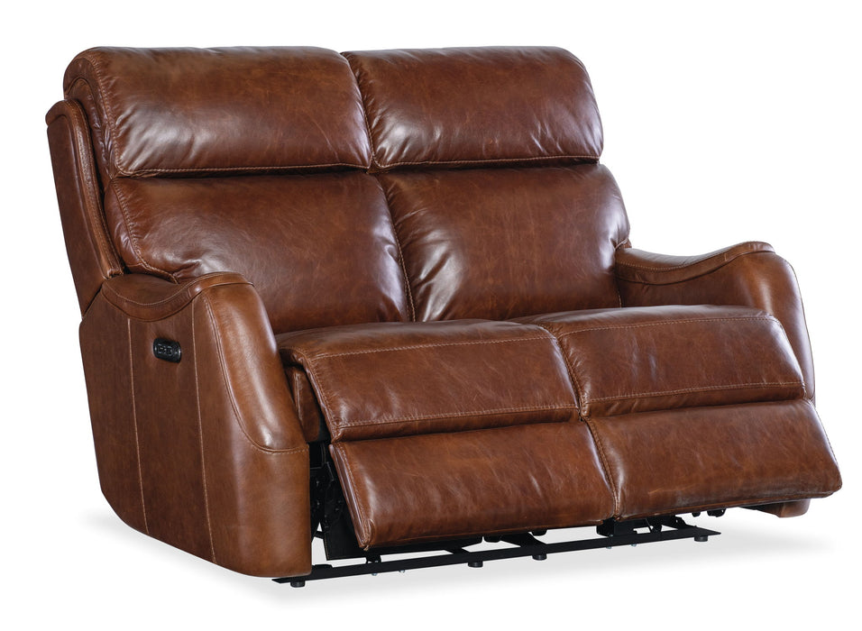 MS - Harlan Zero Gravity Power Loveseat With Power Headrest - Dark Brown