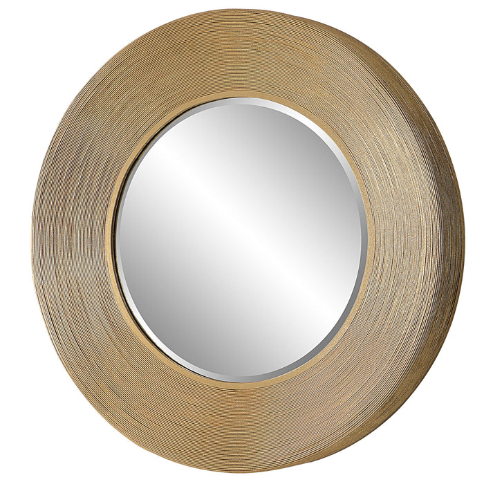 Archer - Wire Round Mirror - Gold