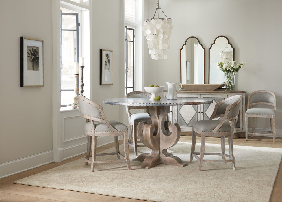 Boheme - Ascension 60" Zinc Round Dining Table