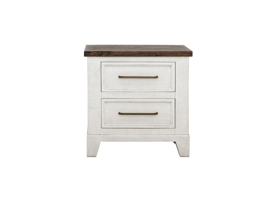 Stoa - 2 Drawer Nightstand - White / Brown