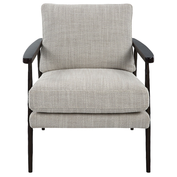 Sebastian - Cast Iron Accent Chair - Gray