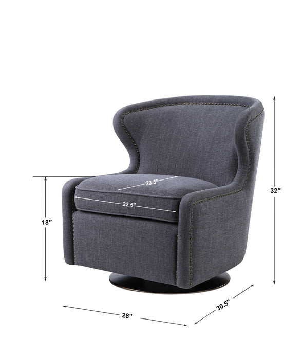 Biscay - Swivel Chair - Dark Gray