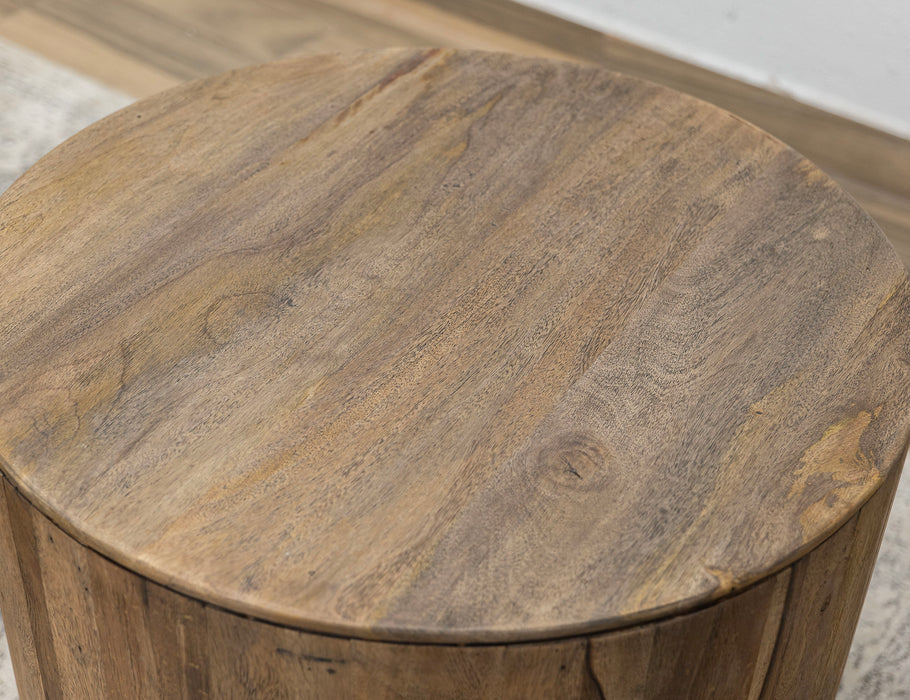 Balam - End Table - Almond / Barrel Brown