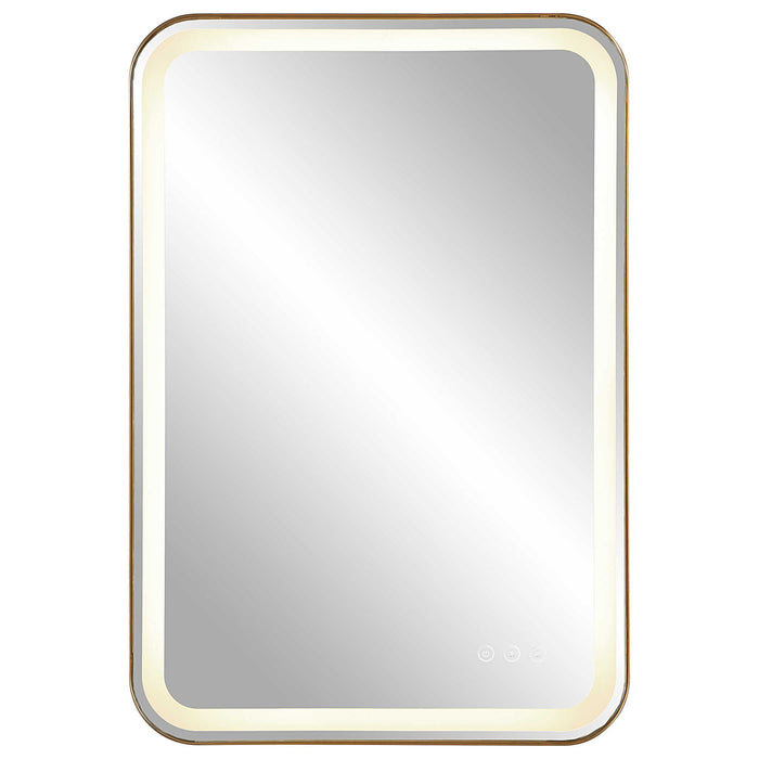 Crofton - Vanity Mirror - Gold & Pearl Silver