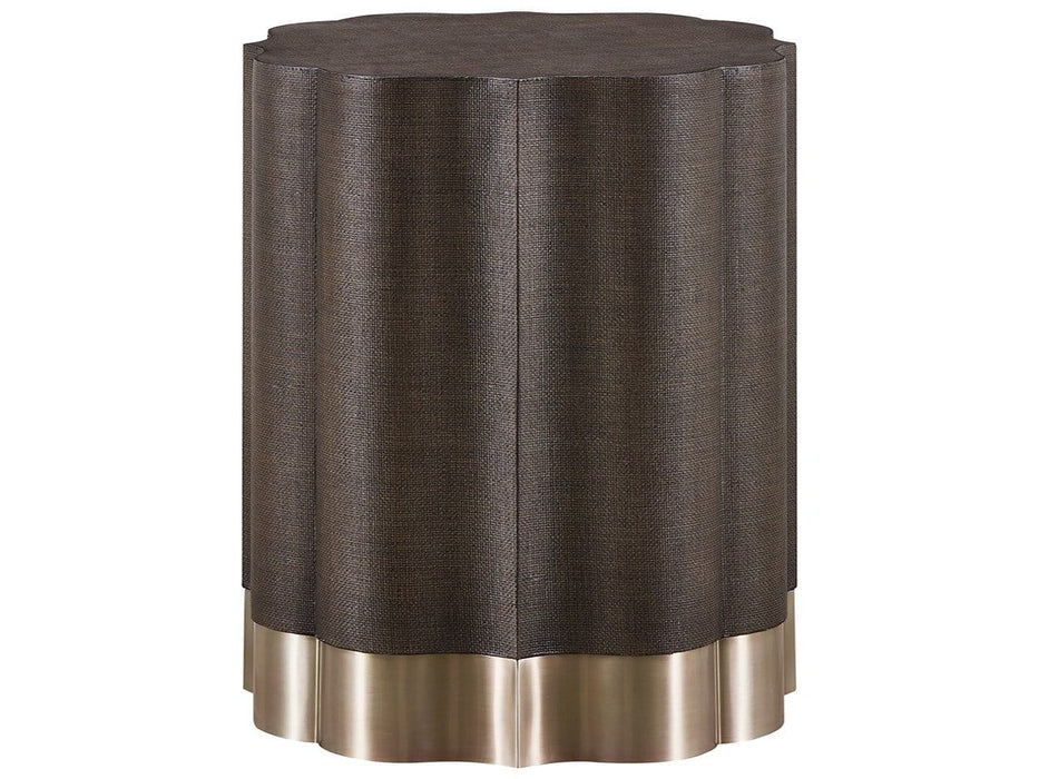 Fenwick - Embossed End Table - Dark Brown