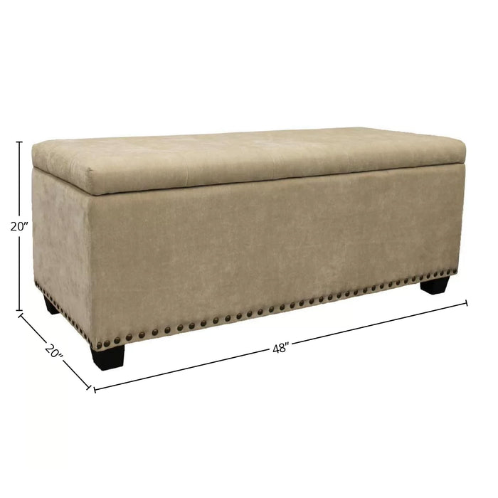 Chloe - Storage Bench - Meringue