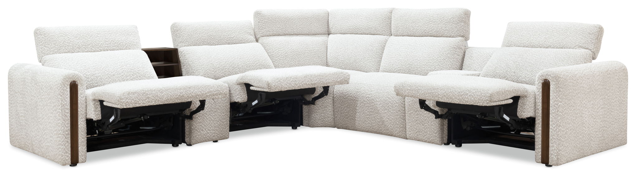 MS - Anaheim Seven-Piece Power Sectional - White