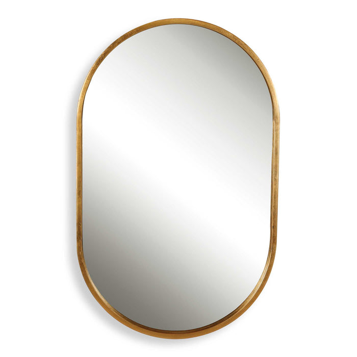 Varina - Minimalist Oval Mirror - Gold