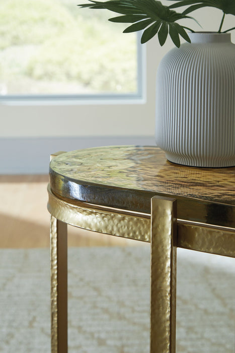 Porterville - Accent Table - Gold Finish
