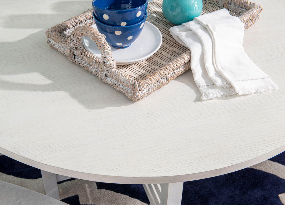 Edgewater Sand Dollar - Round Table - White