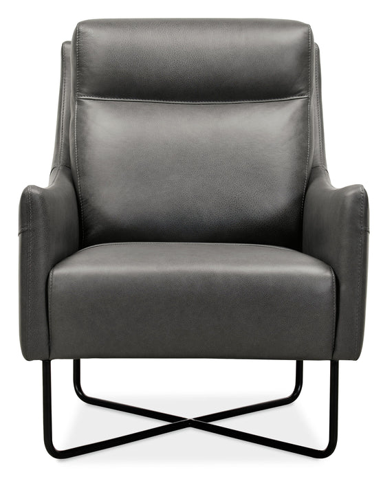 Efron - Club Chair With Black Metal Base