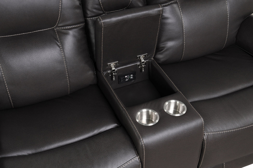 Axel - Power Console Loveseat - Ozone