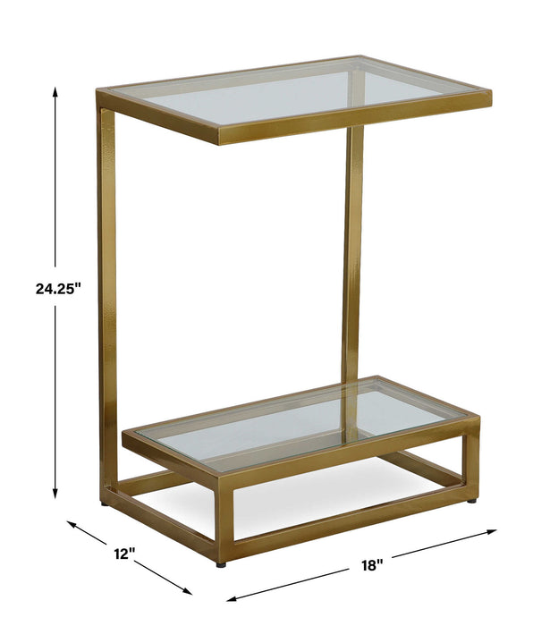 Musing - Accent Table - Brushed Brass