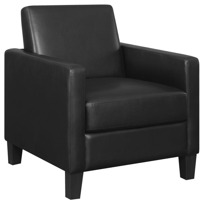 Julio - Upholstered Accent Chair With Track Arms - Black