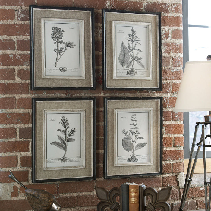 Casual Grey Study - Framed Art (Set of 4) - Beige