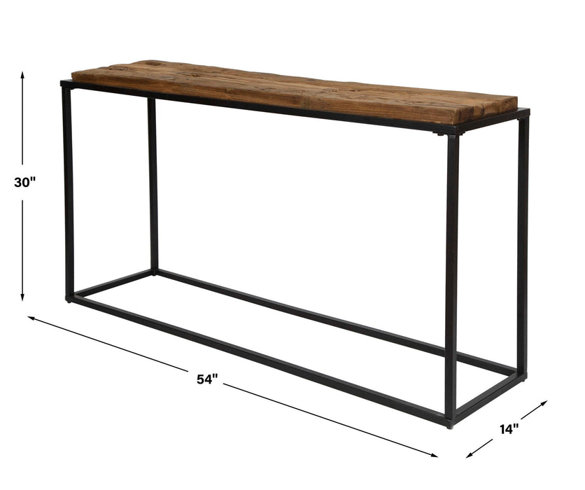 Holston - Salvaged Wood Console Table - Light Brown