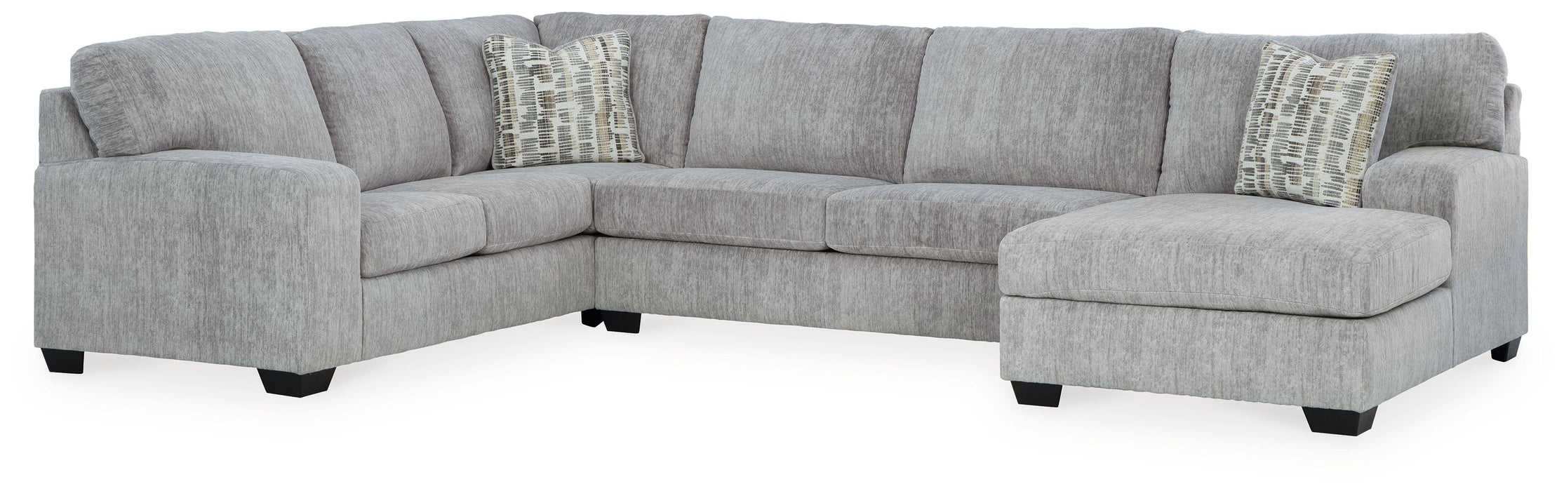 Pembrey - Pewter - 3-Piece Sectional With Raf Corner Chaise