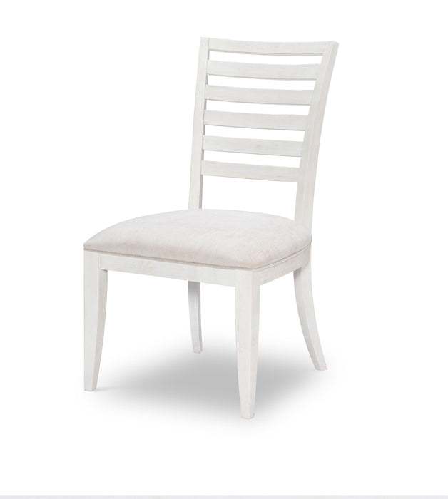 Edgewater Sand Dollar - Ladder Back Side Chair (Set of 2) - White