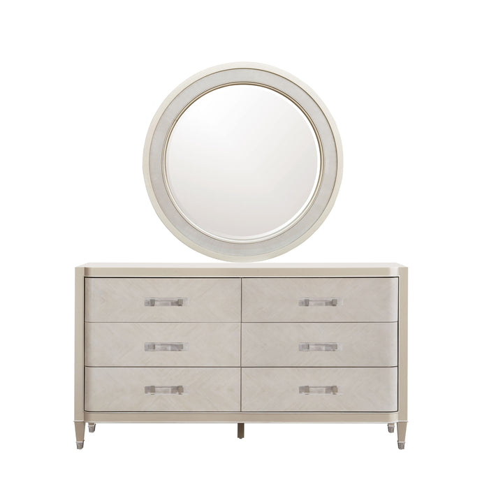 Zoey - 6 Drawer Dresser - Silver