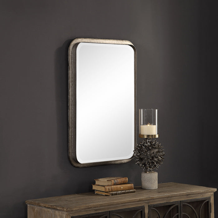 Madox - Industrial Mirror - Pearl Silver