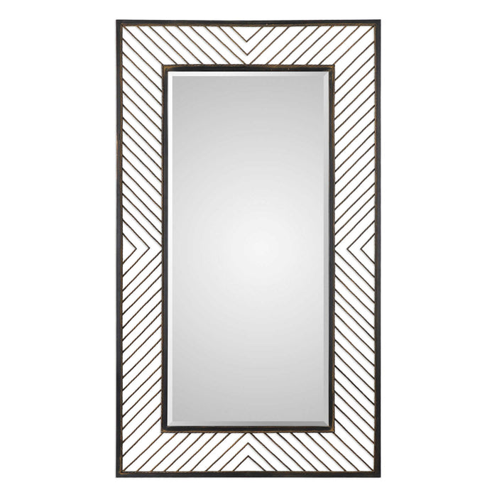 Karel - Chevron Mirror - Black