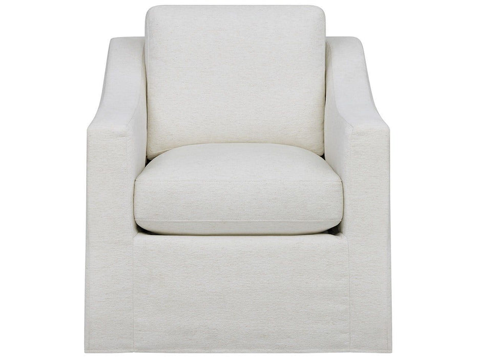Augustine - Slipcover Swivel Glider - White