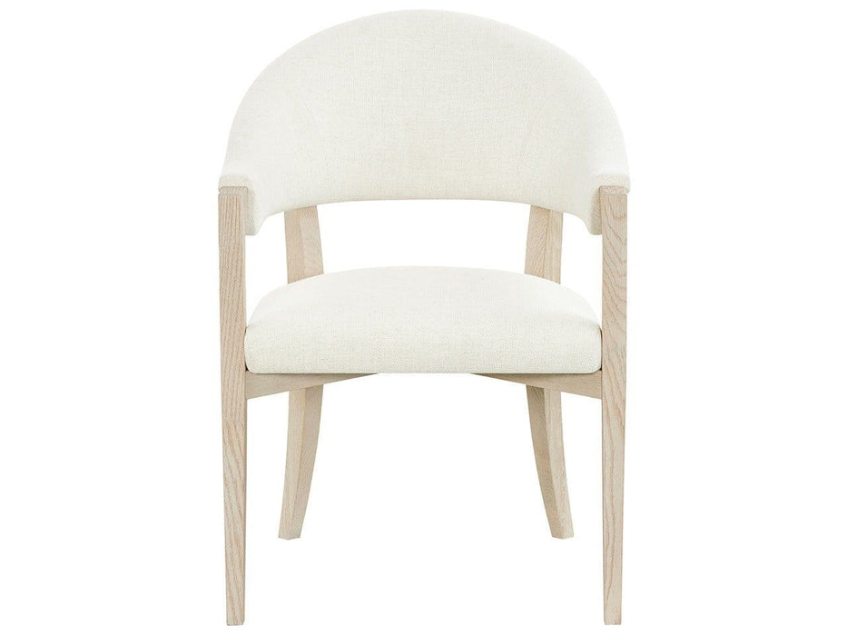 Velora - Arm Chair - White / Light Brown