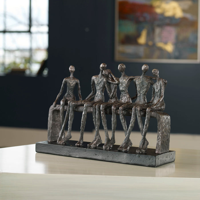 Camaraderie - Figurine - Aged Silver