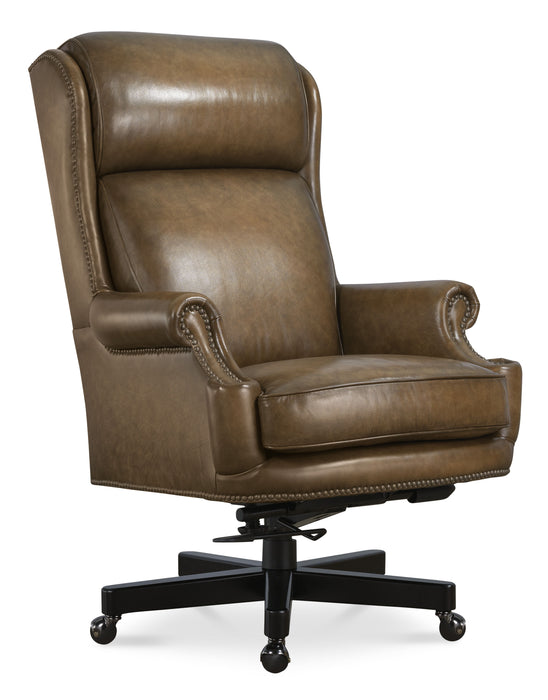 EC - Tucker Executive Swivel Tilt Chair - Dark Brown