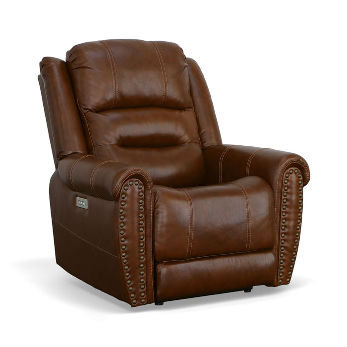 Oscar - Power Recliner With Power Headrest - Grizzly