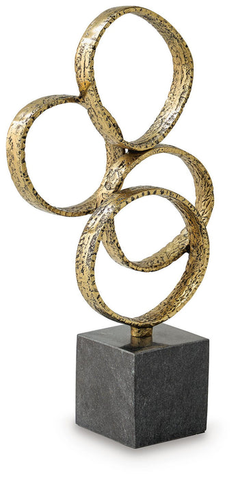 Wellcott - Sculpture - Gold Finish / Black