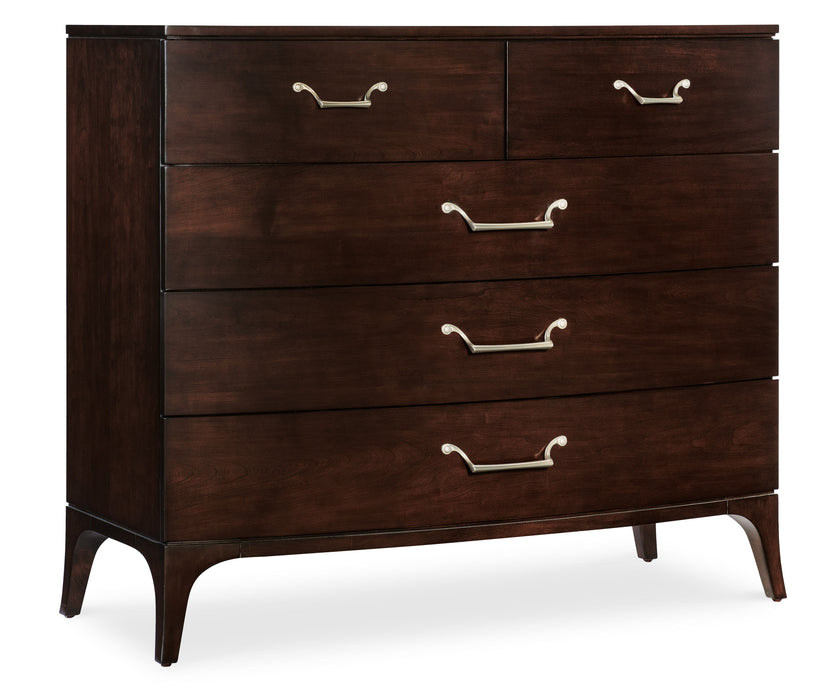 Bella Donna - 48.75" Five-Drawer Chest - Dark Brown