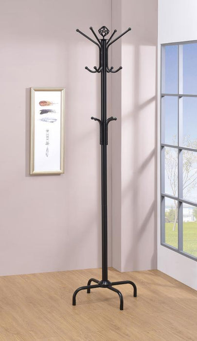 Collier - 12-Hook Coat Rack - Black