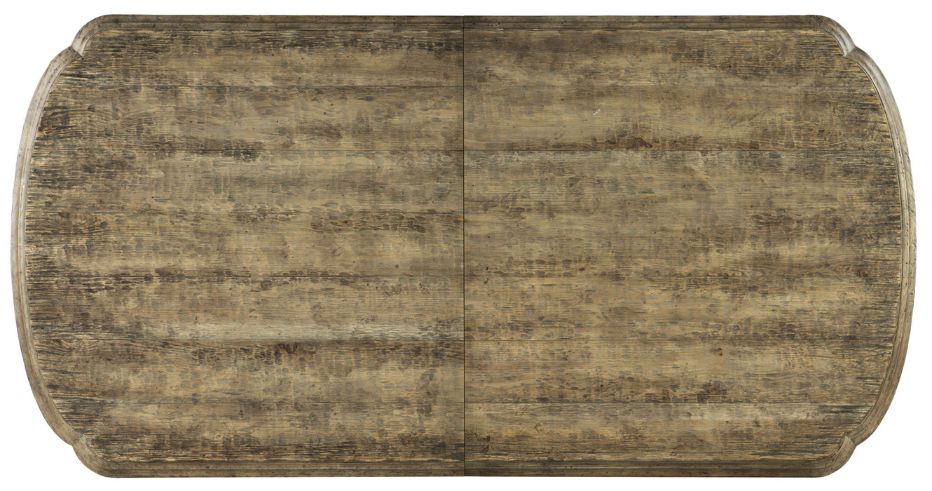 La Grange - Le Vieux 86" Double Pedestal Table With 2-18" Leaves