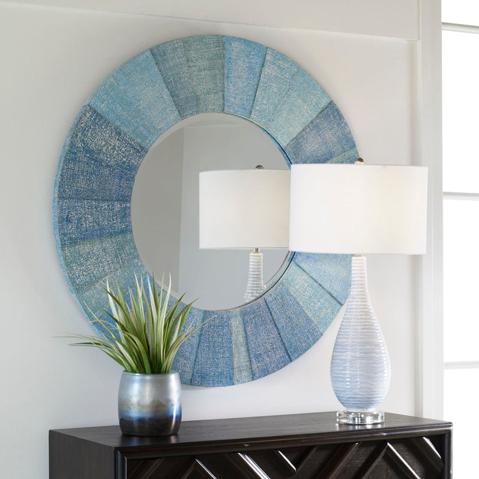 Isle - Round Mirror - Aqua