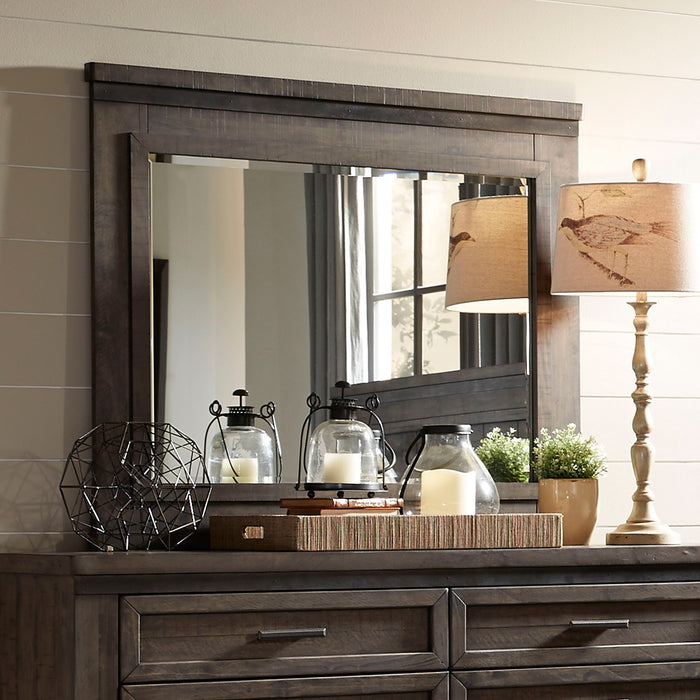 Thornwood Hills - Mirror - Dark Gray - Metal Strip Accents