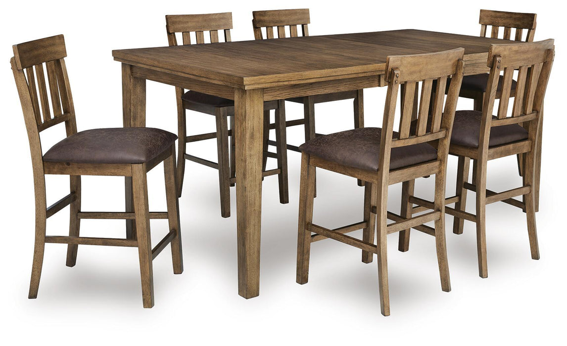 Urbinforte - Counter Height Extension Dining Table Set