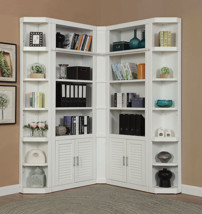 Catalina - Outside Corner Bookcase - Cottage White
