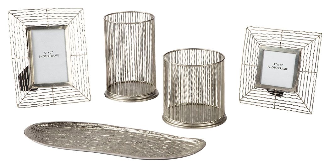 Dympna - Silver Finish - Accessory Set (Set of 5)